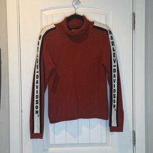 Harley-Davidson Women’s Rust Brown Turtleneck Sweater Size Medium
